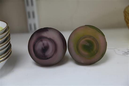Two small Galle cameo glass vases, c.1910, height 9.5cm